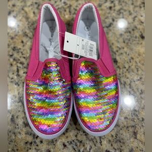 NEW girls cat and jack slip on shoes size 4